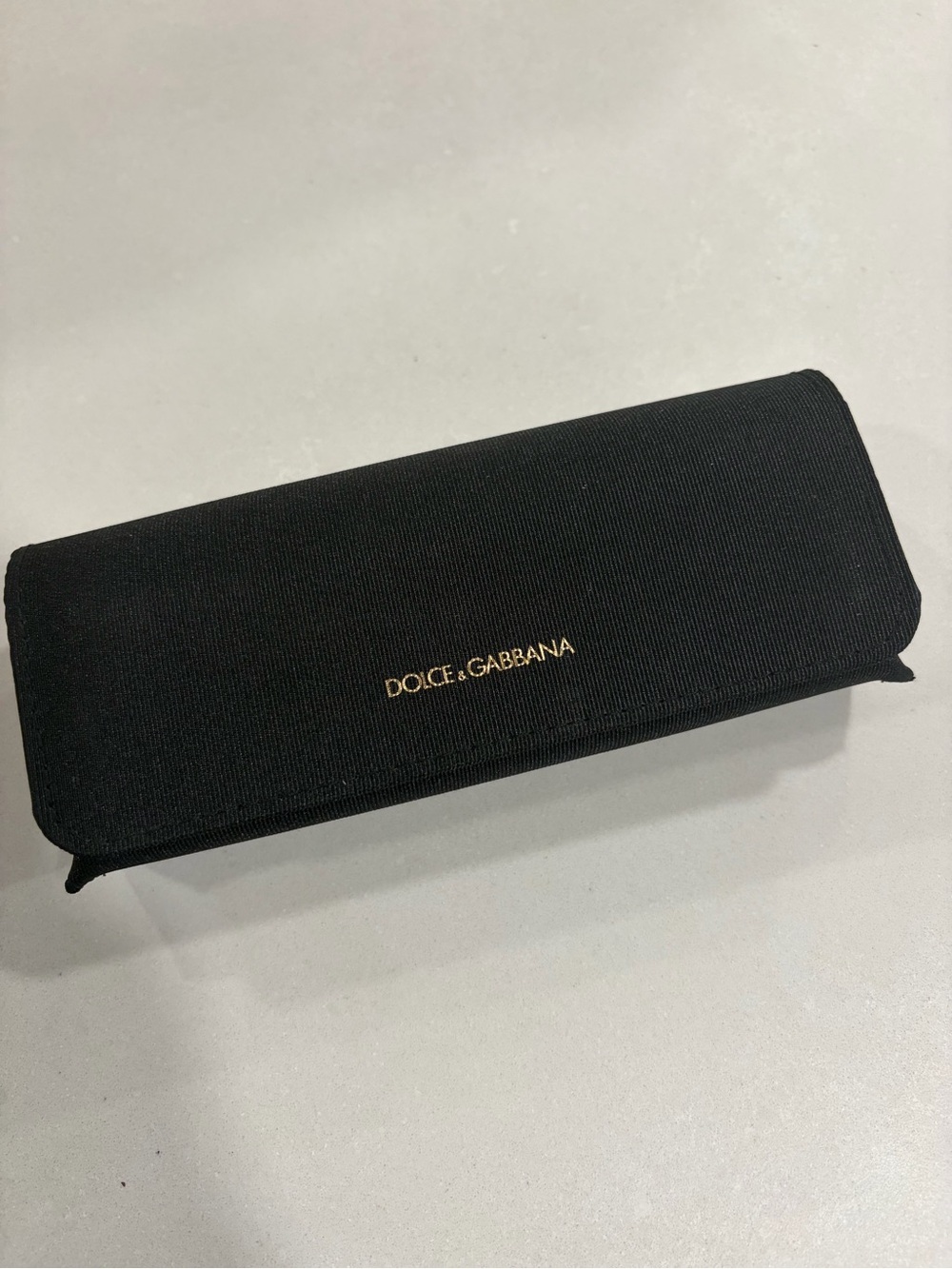Dolce & Gabbana Black Eyewear Case with Gold Logo